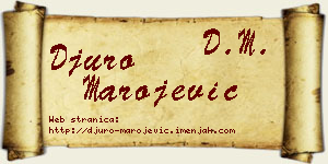Đuro Marojević vizit kartica